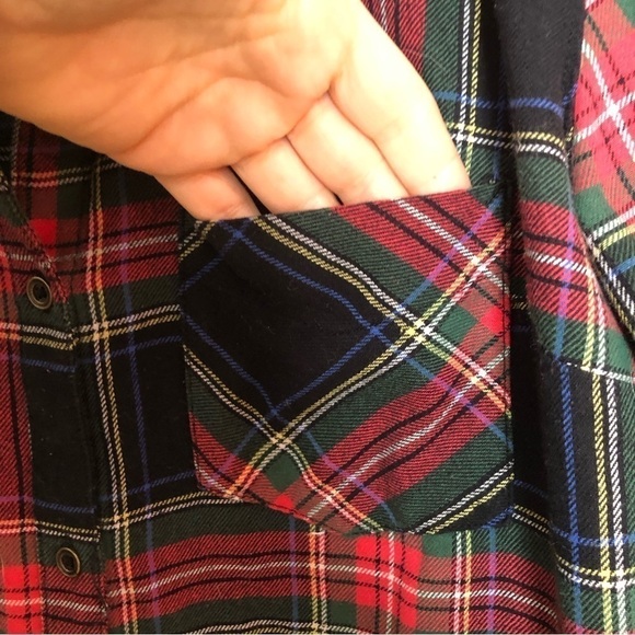 Vintage Lee Rider Plaid Button Up Shirt Large - Picture 4 of 7